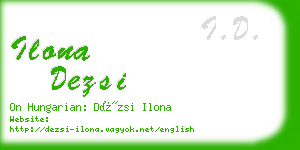 ilona dezsi business card